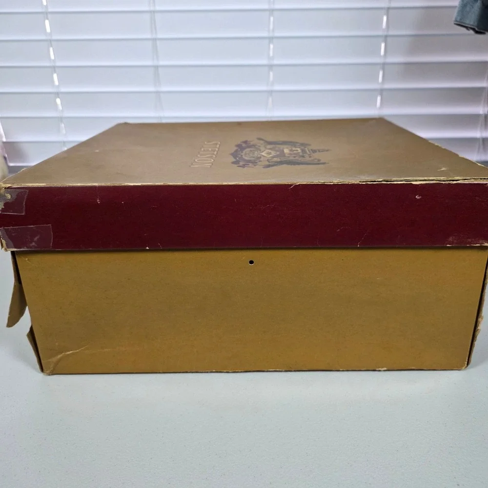 Stetson Fedora Mens 7 3/8 Dark Grey Royal De Luxe Gun Club Felt Feather Hat Box‎